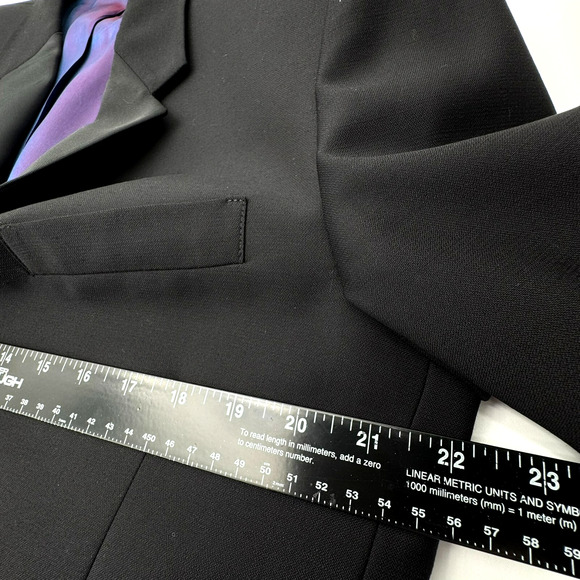 TED BAKER Men's 42R Black Wool Endurance The Party Animal 3 Button Suit Modern - Picture 8 of 15